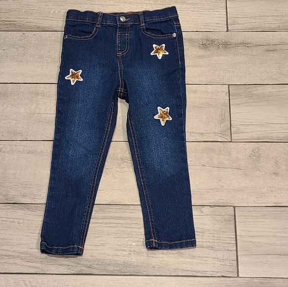 🍓 Wonderkids Girls sequined jeans🍉🎠 🌸 🍀 ❄️ 🏵💫🧋☃️🪻🍍 - Picture 1 of 2